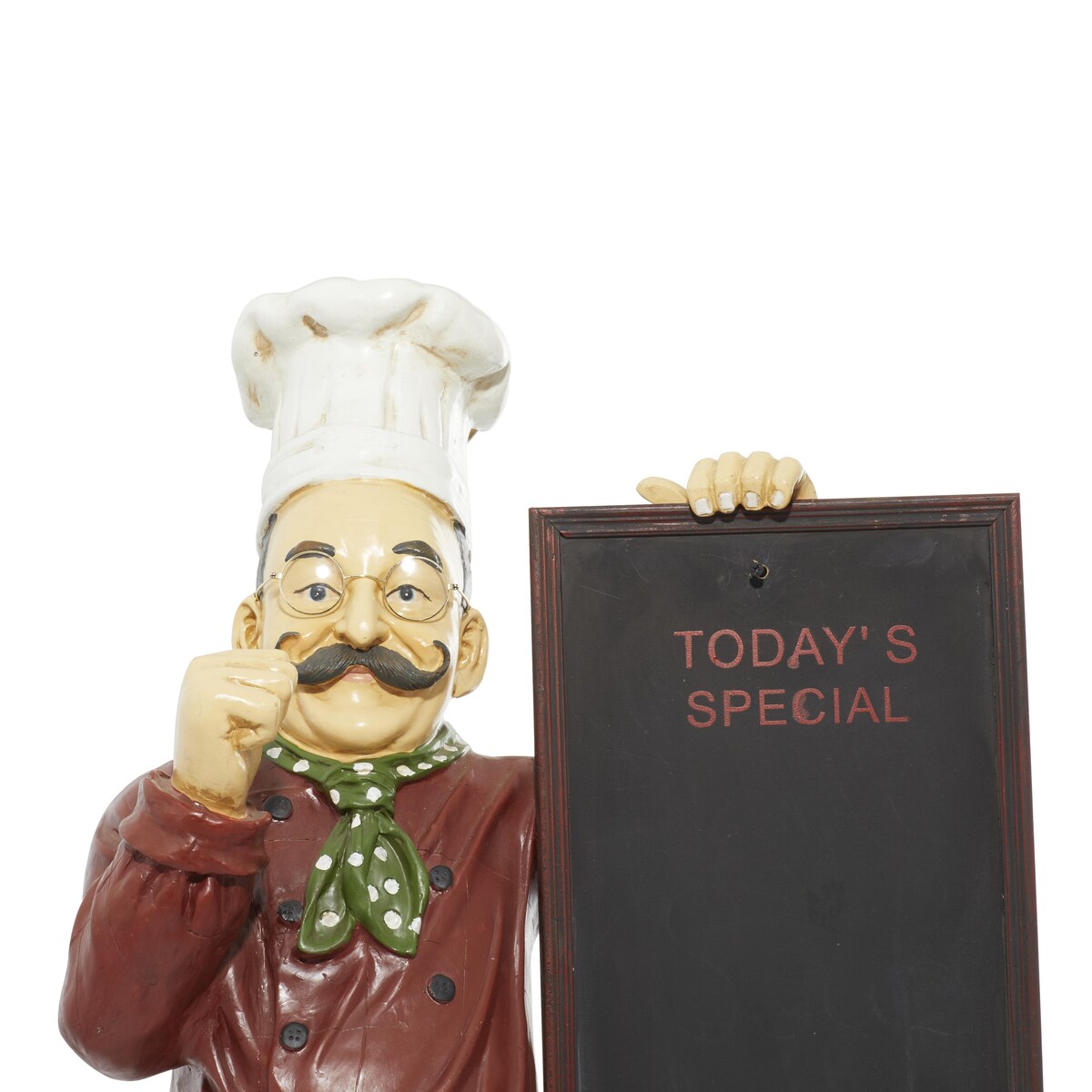 Polystone Chef Decorative Sculpture with Chalkboard - Multi Colored - Roche River Decor