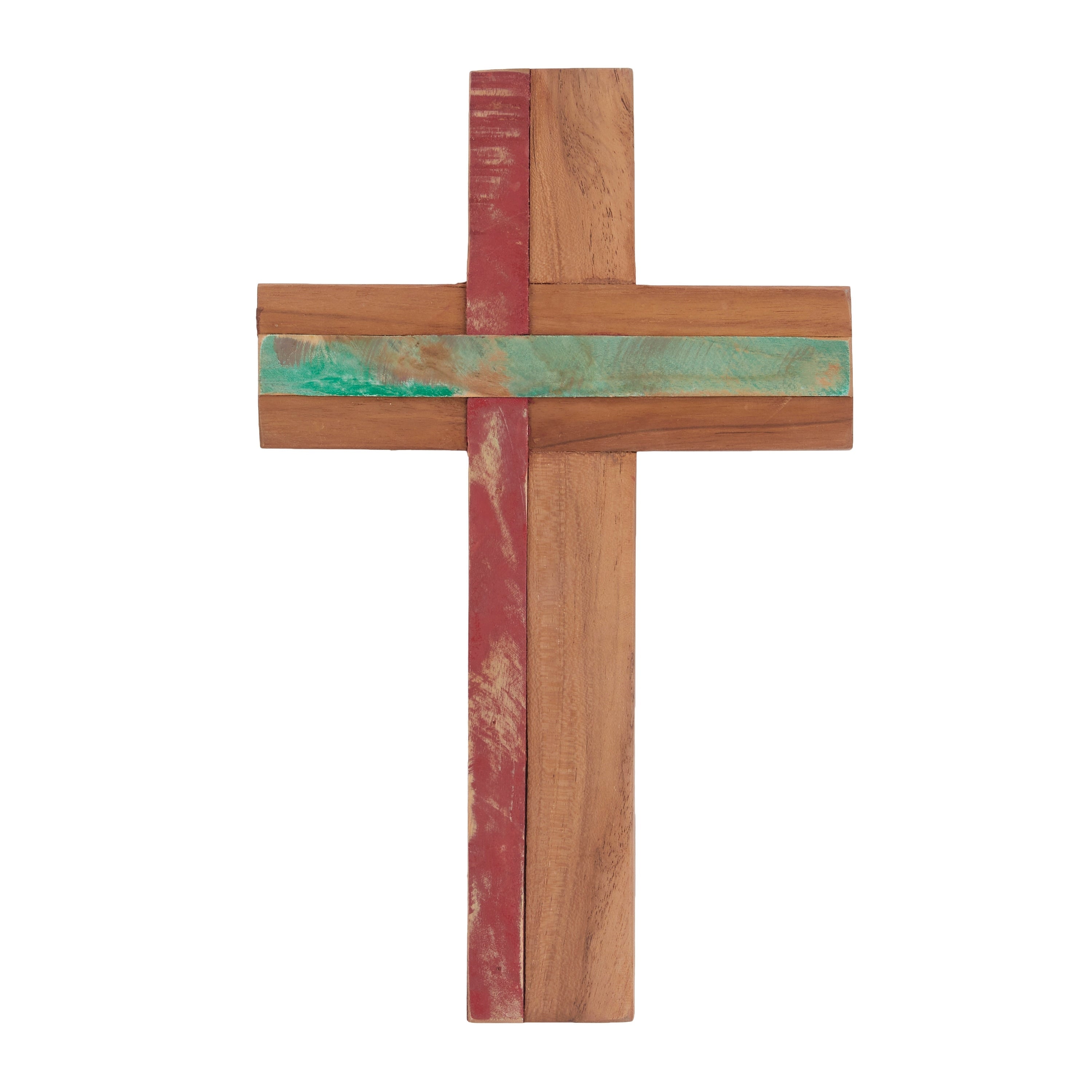 Brown Wood Rustic Wall Decor Cross 16 x 10 - 10 x 4 x 18