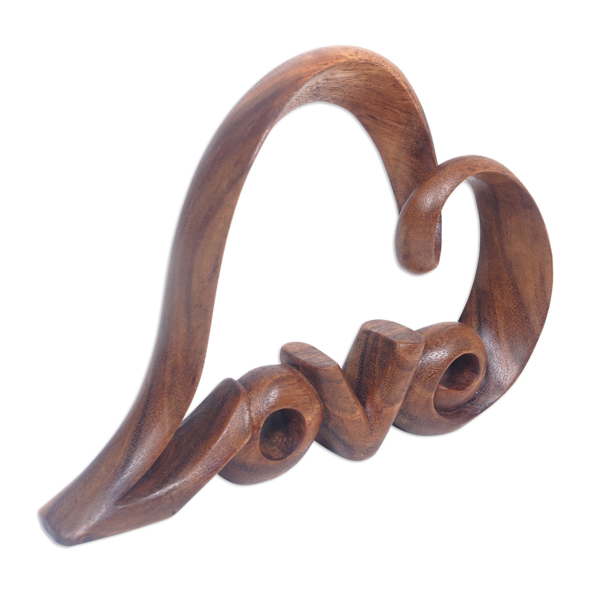 Novica Handmade Love Whisper Wood Sculpture