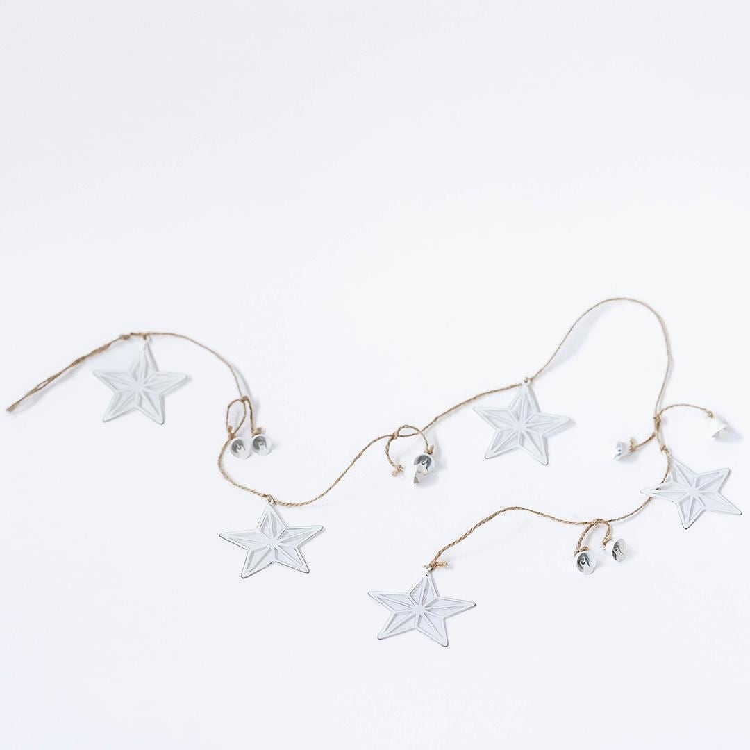 Metal Stars And Bells On A String Garland - Multi