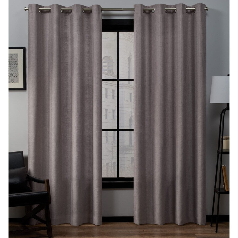 Porch & Den Sugar Creek Loha Grommet Top Linen Curtain Panel Pair