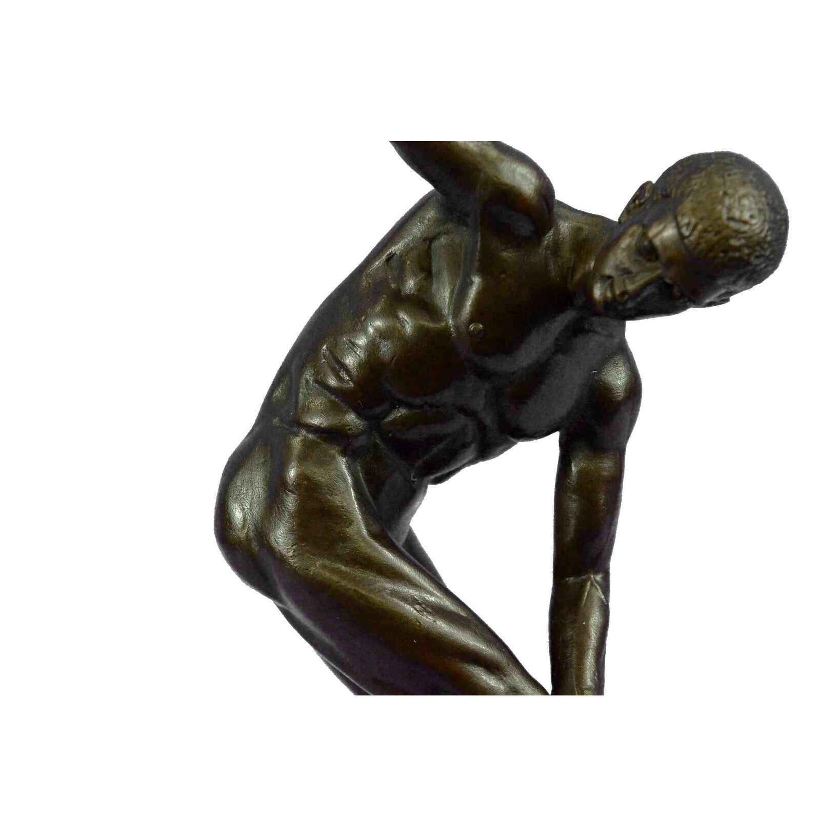 Handmade Myron Bronze Sculpture Man Throwing Disk Statue The Discus Thrower