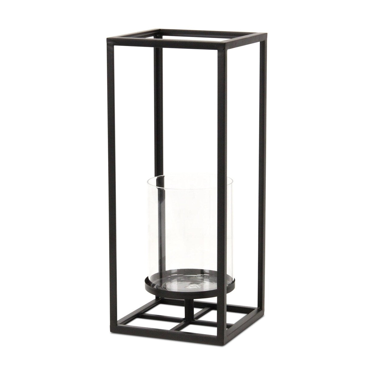 Pembertale Tall Square Black Metal Lantern