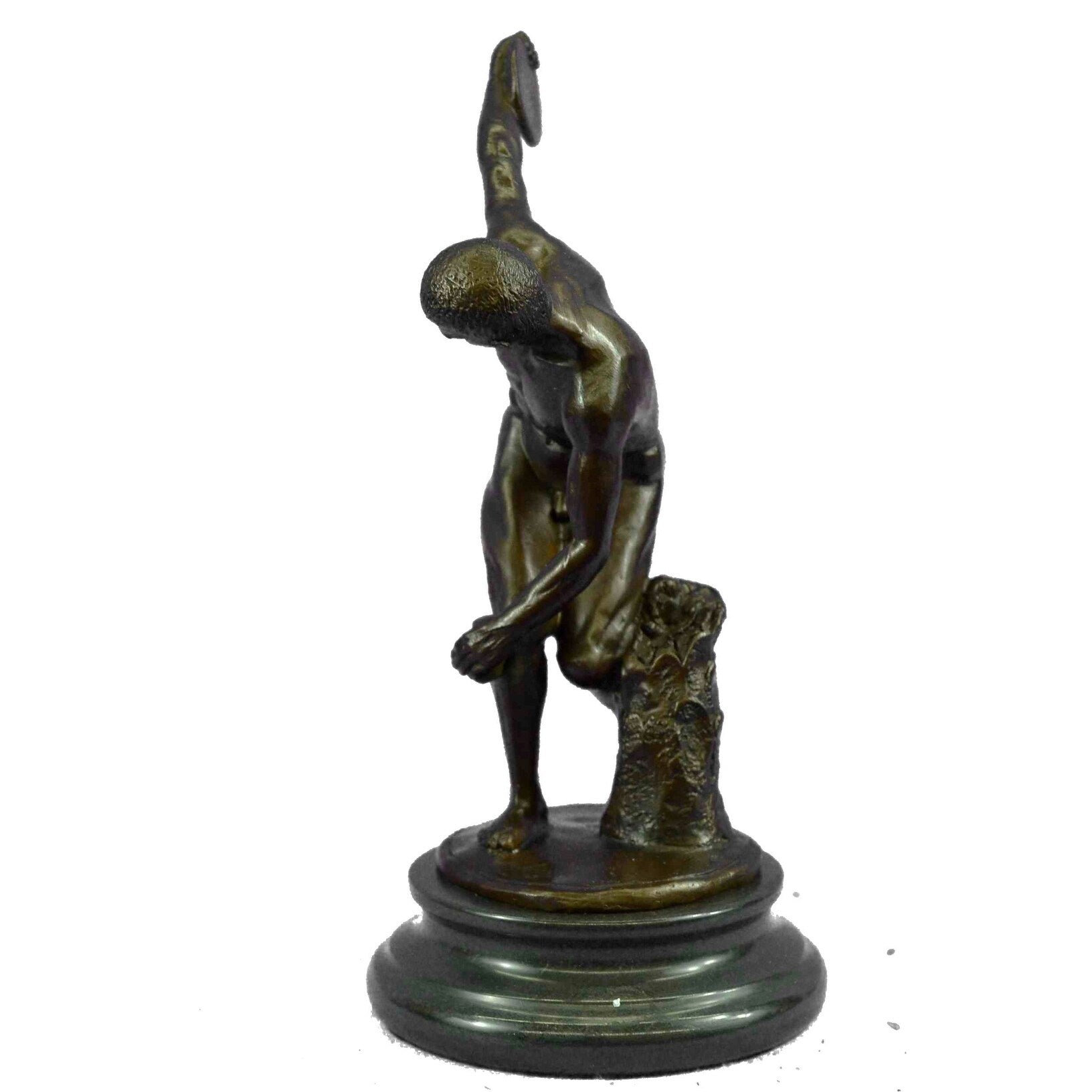 Handmade Myron Bronze Sculpture Man Throwing Disk Statue The Discus Thrower