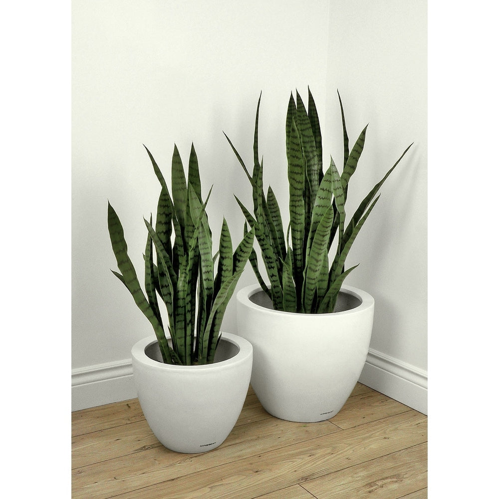 Helmet Planter in White Matte Finish 12 Height - 12 Inch