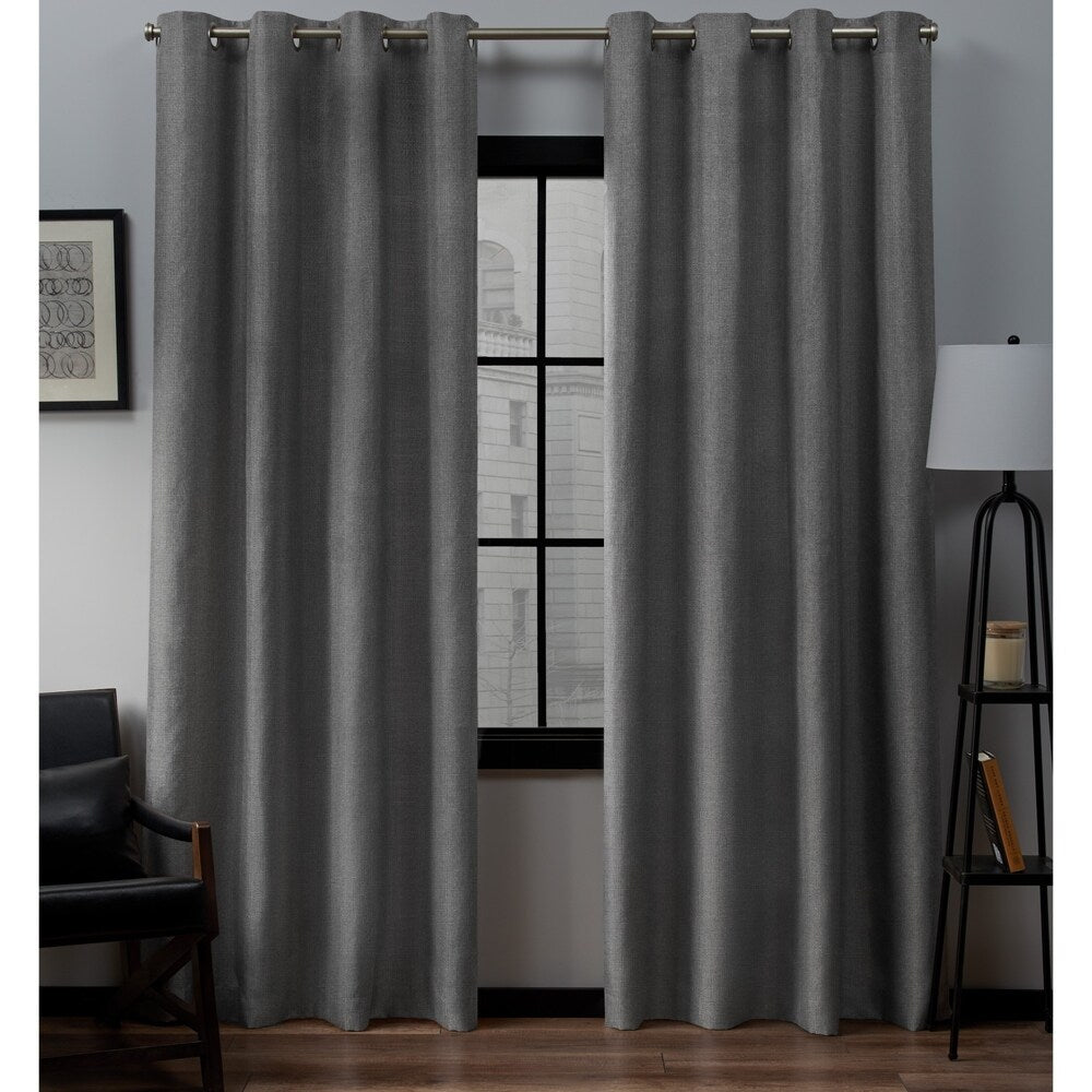 Porch & Den Sugar Creek Loha Grommet Top Linen Curtain Panel Pair