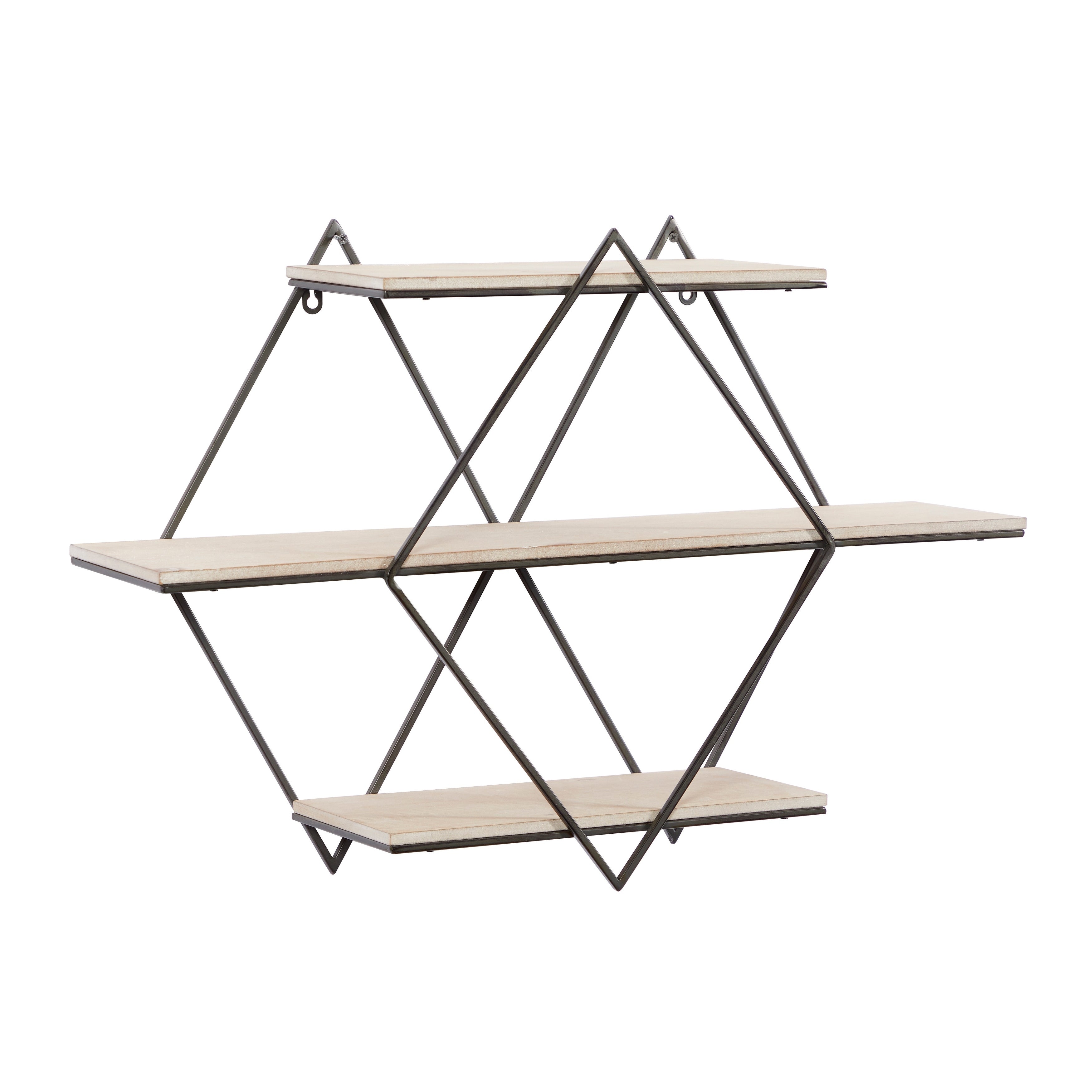 Brown MDF Contemporary Wall Shelf 20 x 30 x 7 - 30 x 7 x 20