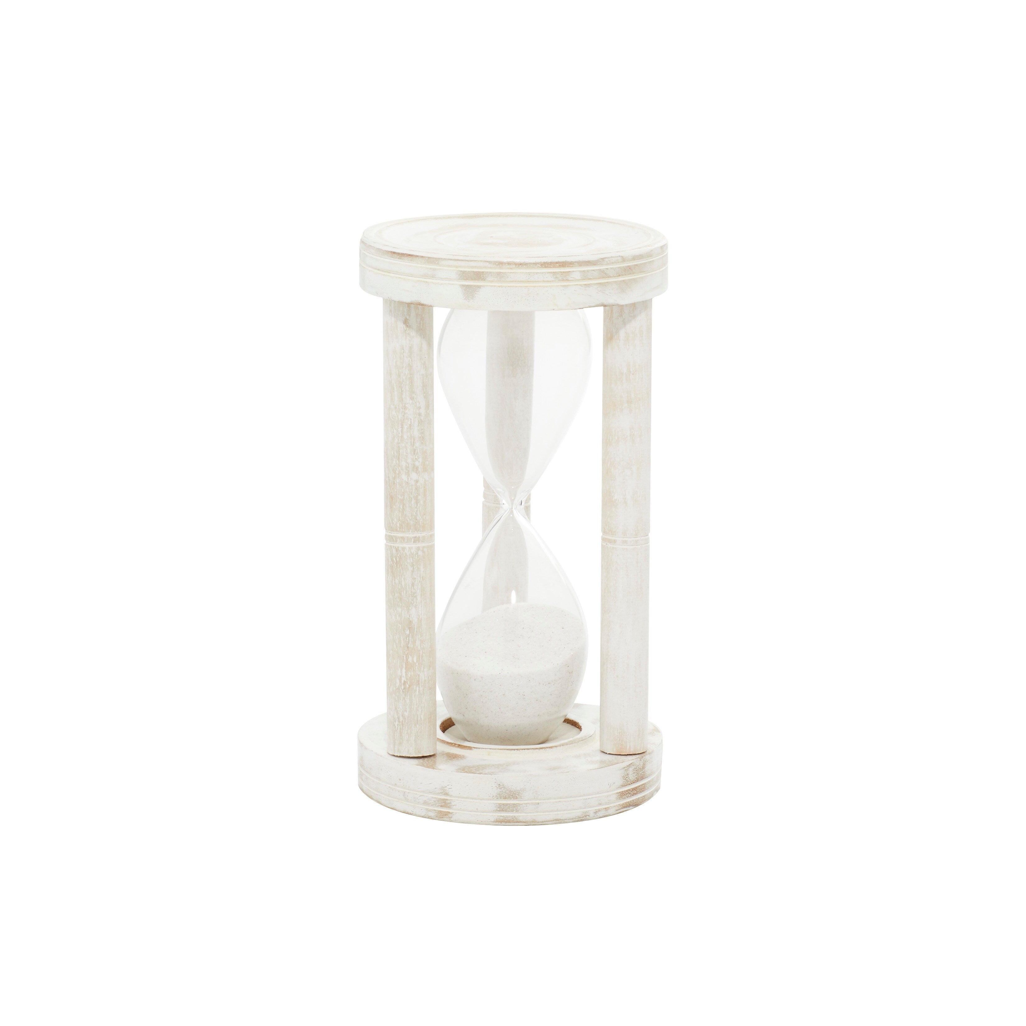 White Wood Hourglass Sand Timer