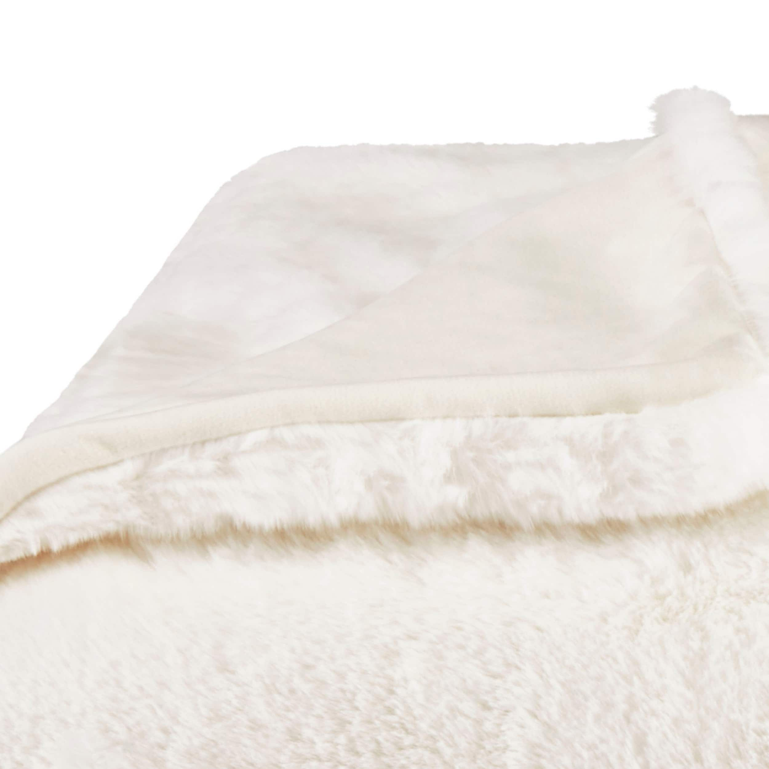 Vera Wang Lapin Faux Fur Throw Blanket