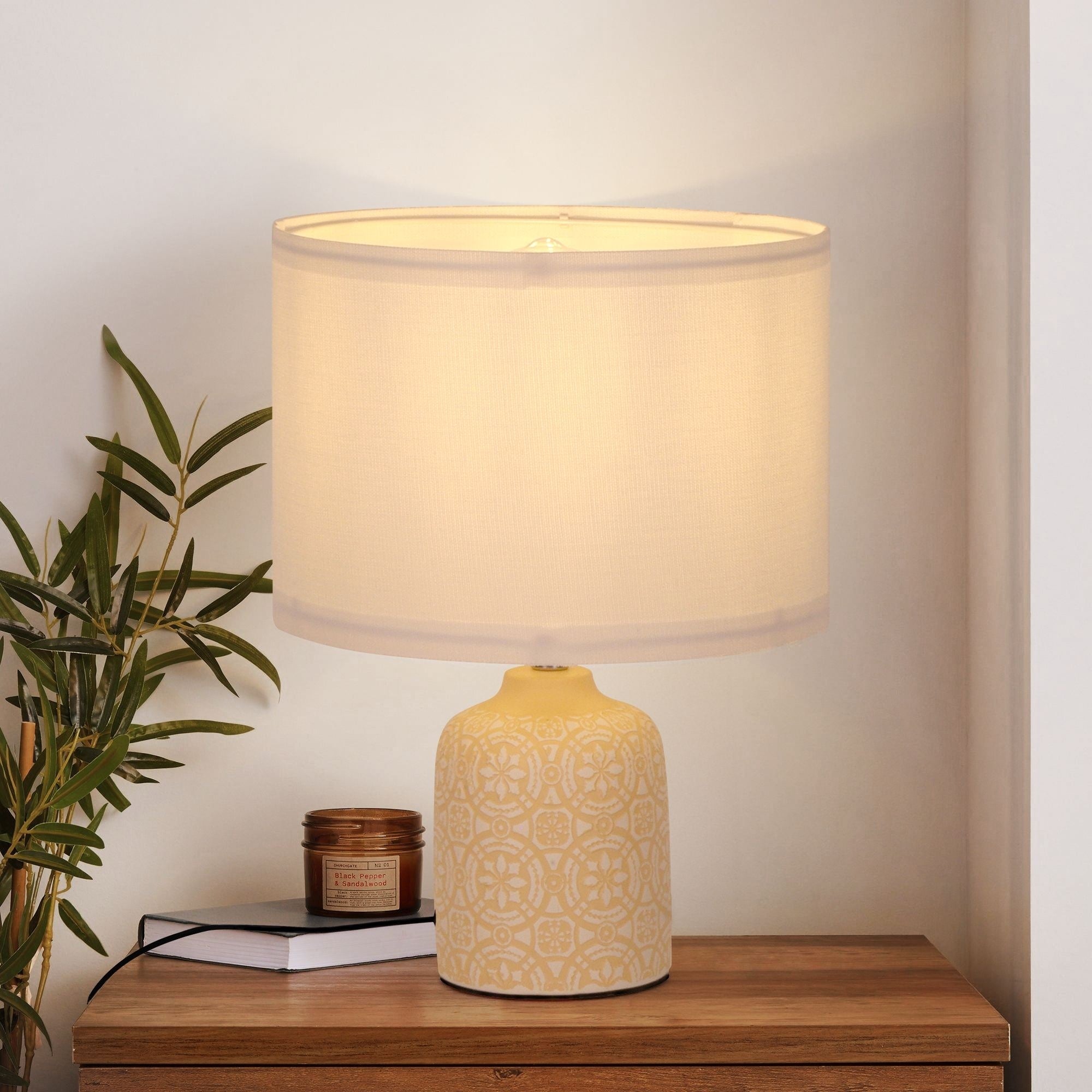 Romision Table Lamp with Fabric Shade