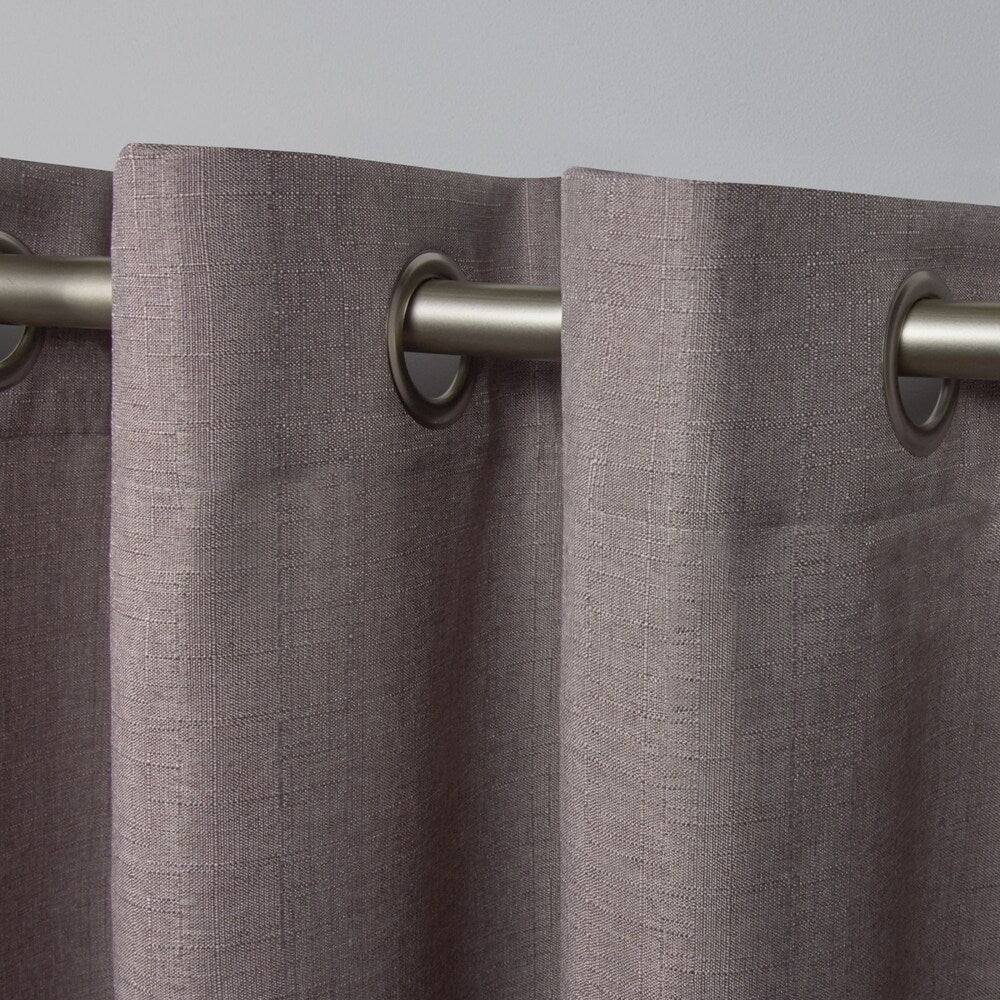 Porch & Den Sugar Creek Loha Grommet Top Linen Curtain Panel Pair