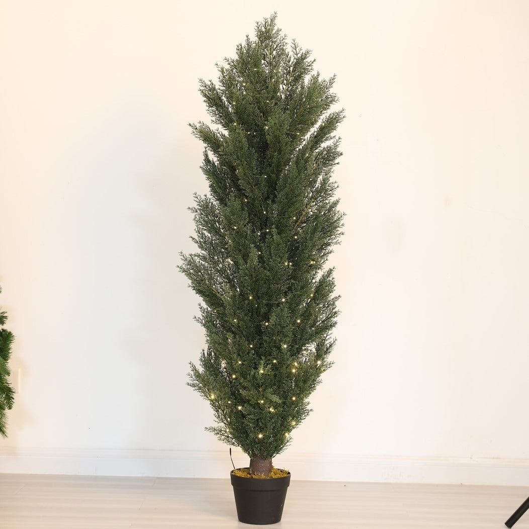 Artificial Topiary Cedar Tree Garden Decor (2-Pack)