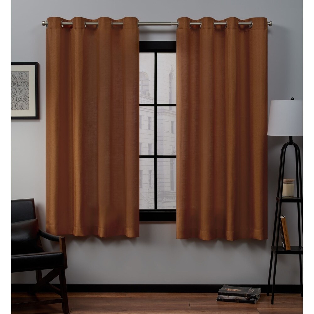 Porch & Den Sugar Creek Loha Grommet Top Linen Curtain Panel Pair