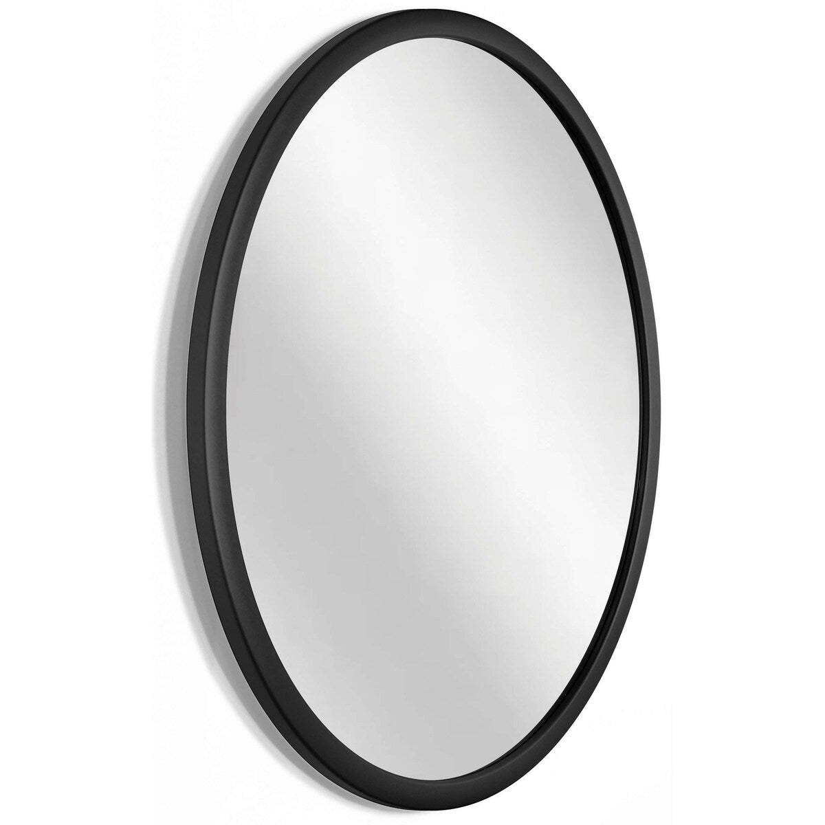 Nera Matte Black 22-inch Hanging Wall Mirror - 22 x 1.5 x 22