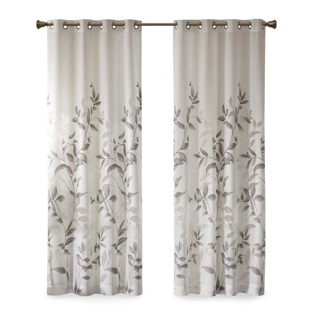 Burnout Printed Curtain Panel Pair