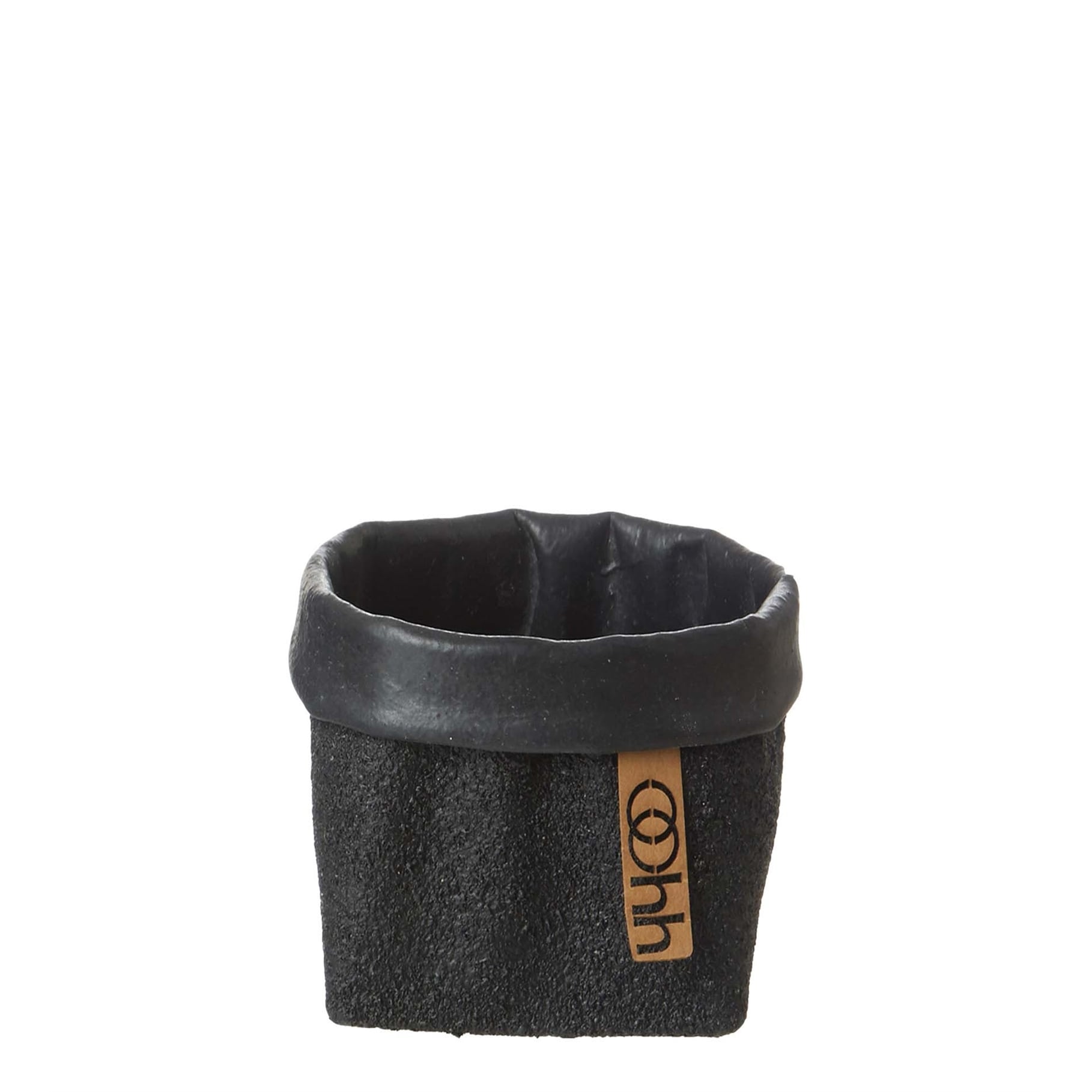 Paper Wood Dust Finish Sq Pot Black- A