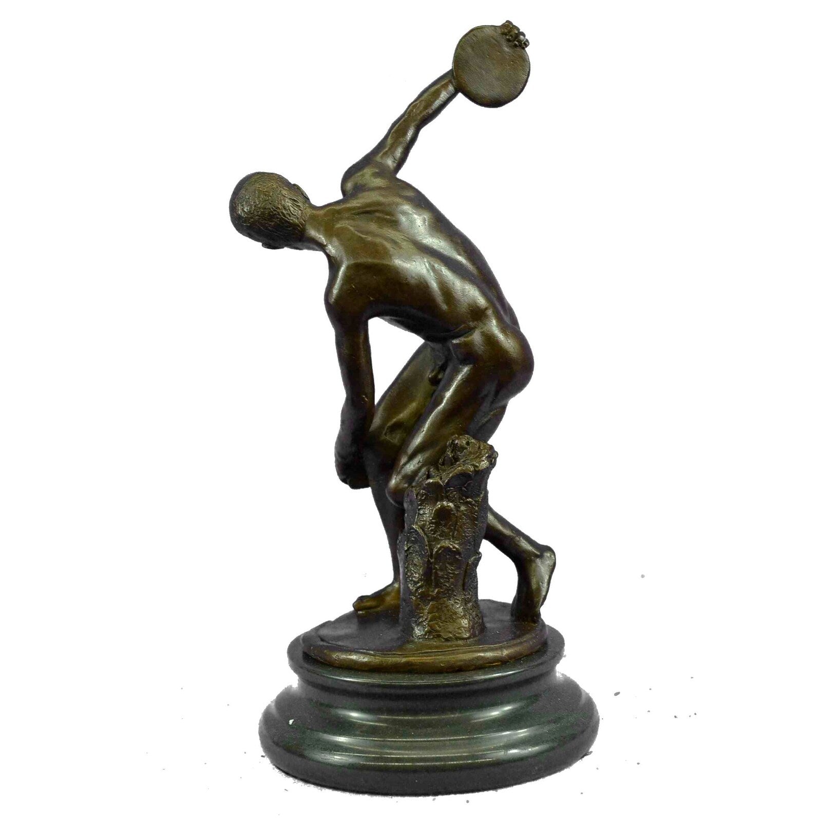 Handmade Myron Bronze Sculpture Man Throwing Disk Statue The Discus Thrower