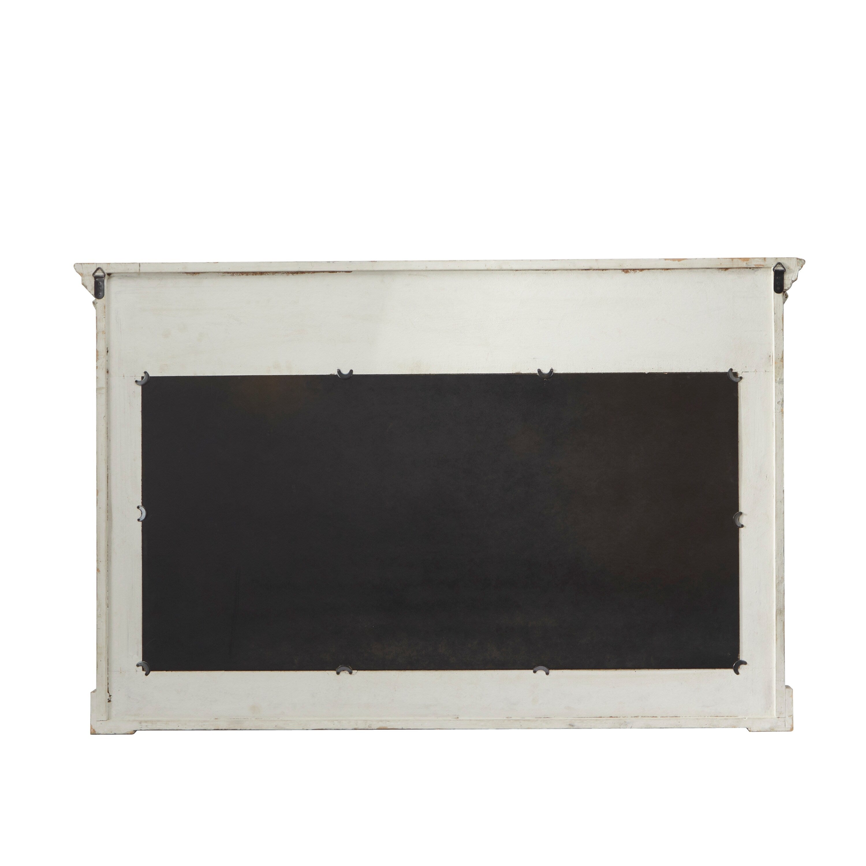 White Wood Vintage Wall Mirror 43 x 35 x 5