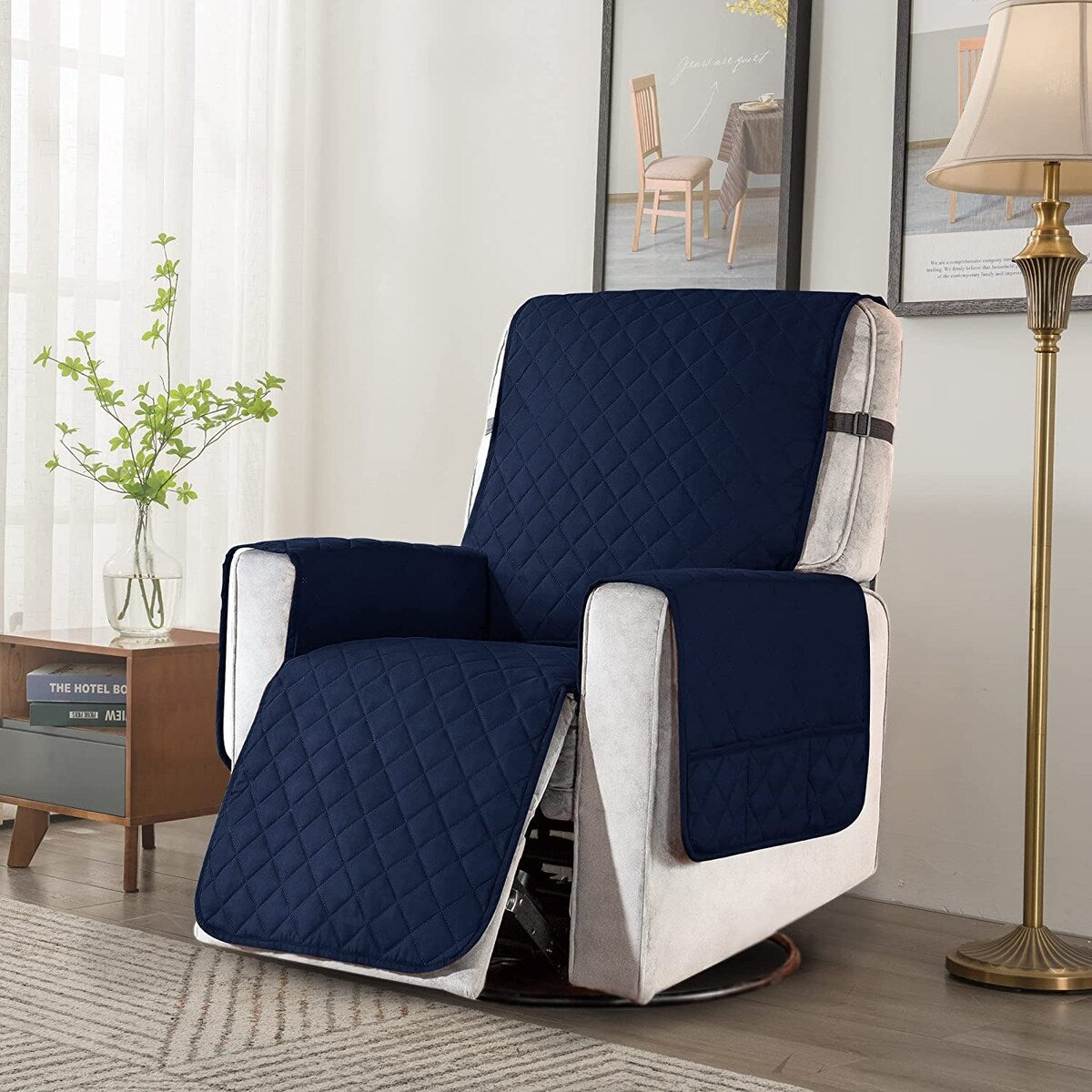 Subrtex Recliner Chair Cover Slipcover Reversible Protector Anti-Slip - Small