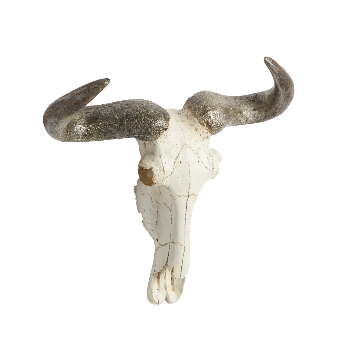 Polystone Cow Skull Home Wall Decor - White - Roche River Decor