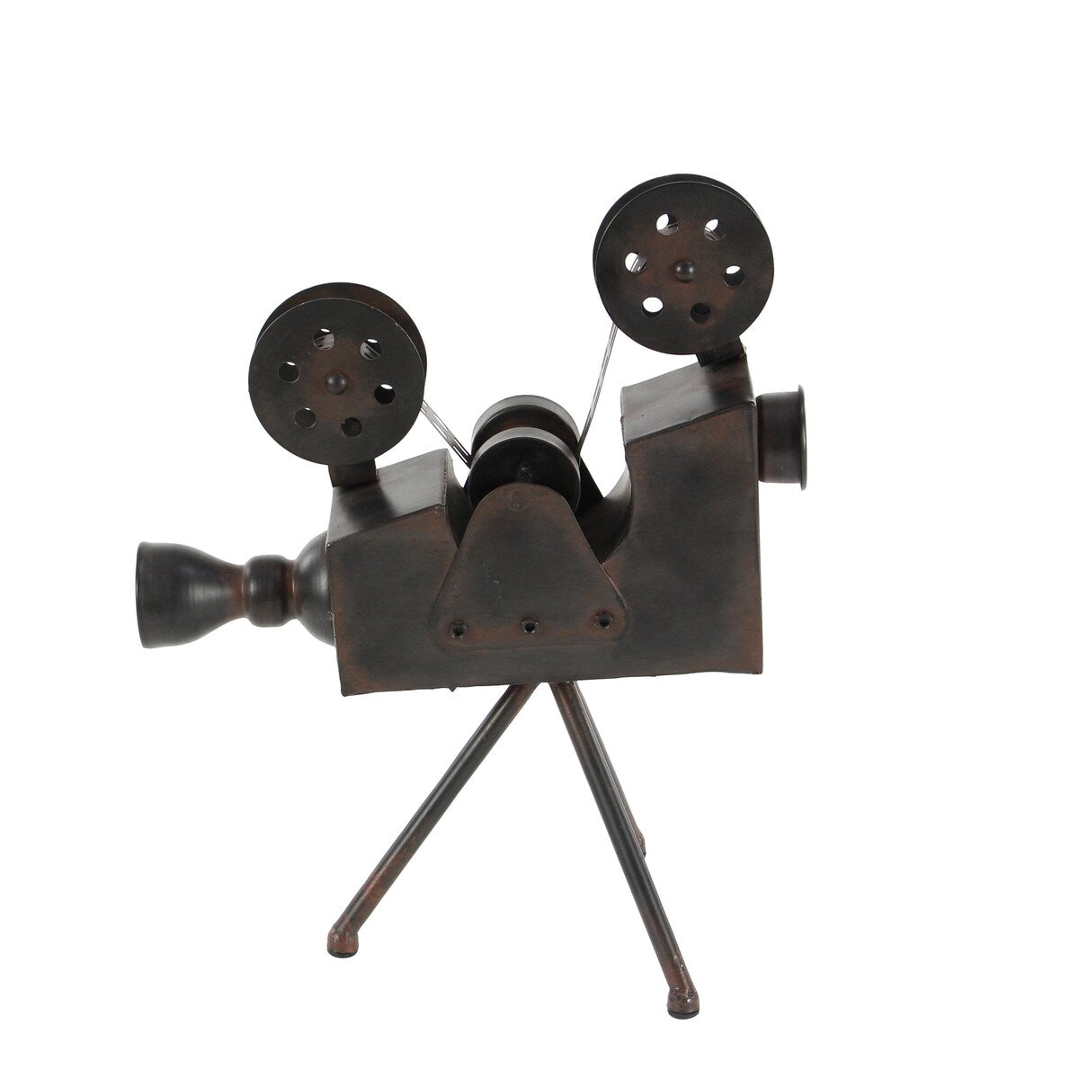 Metal Film Camera Decorative Sculpture - Brown - Roche River Decor