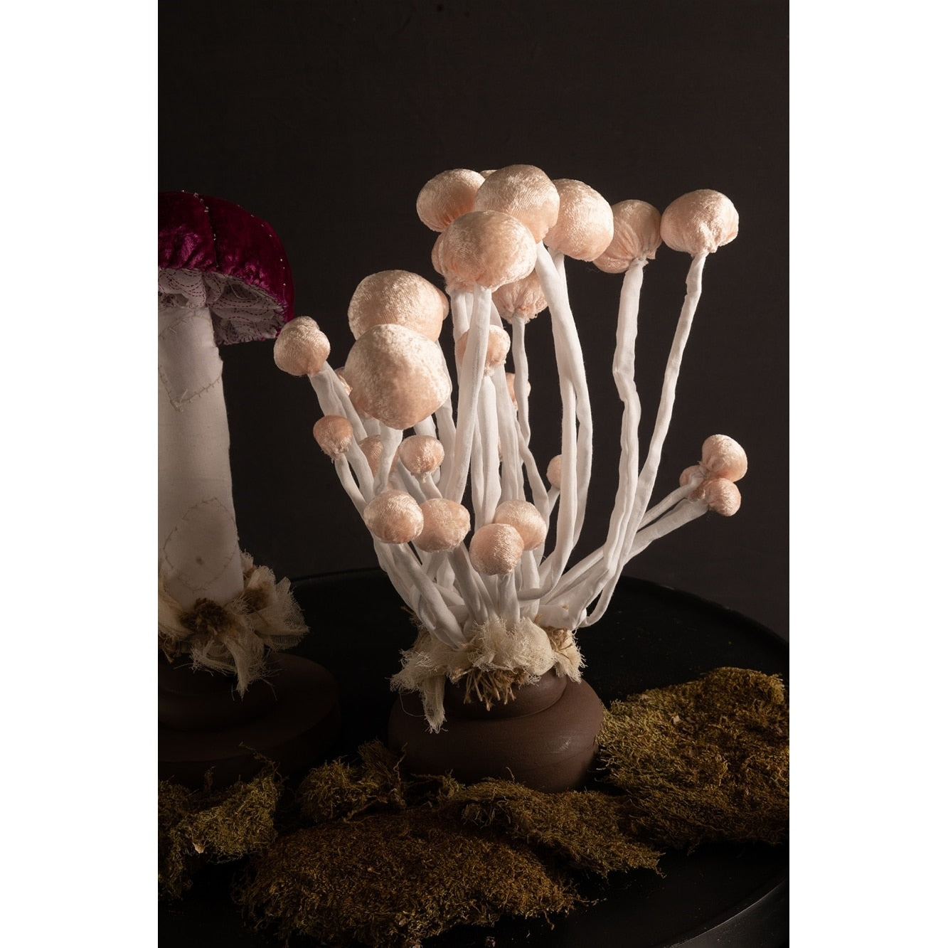 Pink Enoki Mushroom Scultpure- A