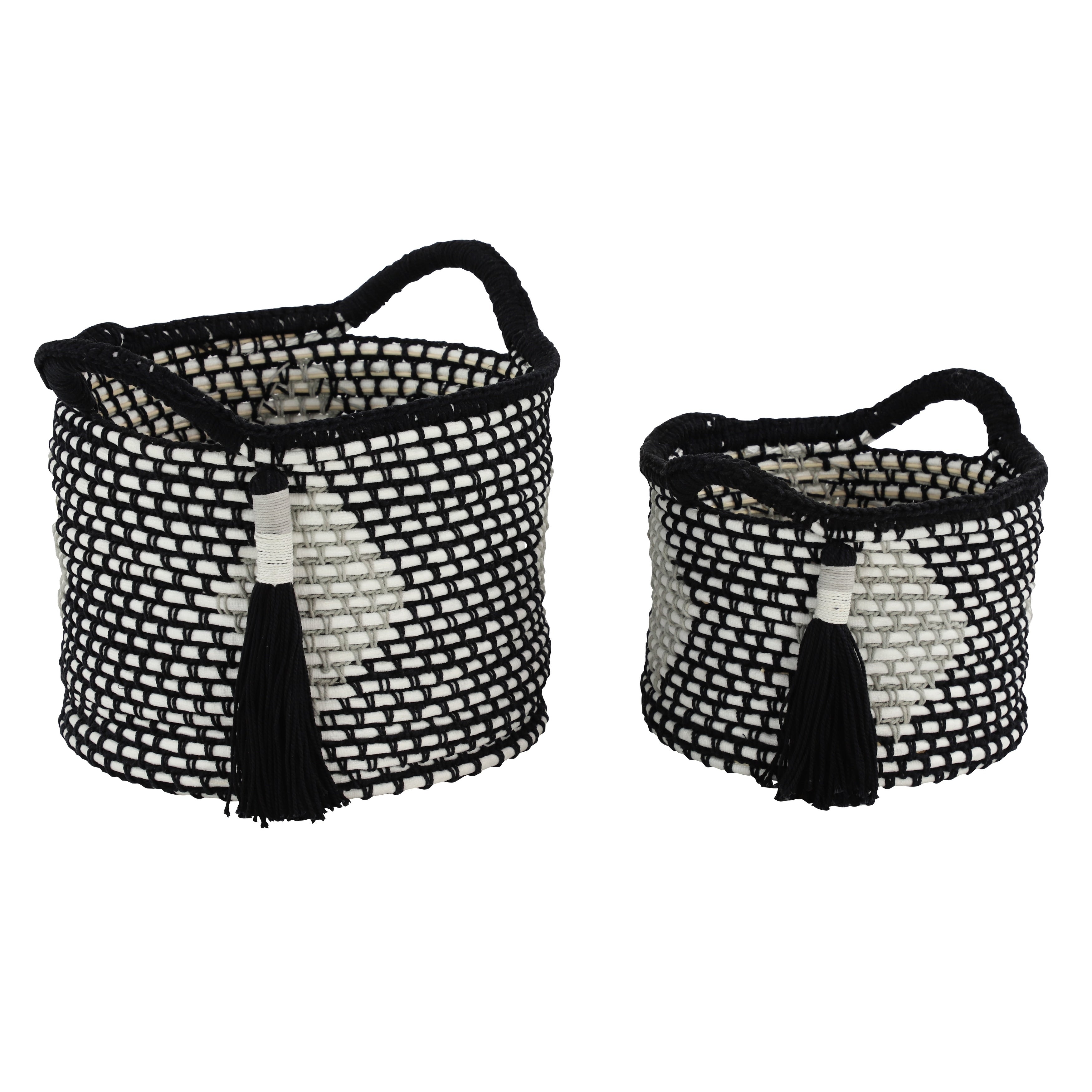 Polyester Traditional Storage Basket (Set of 2)