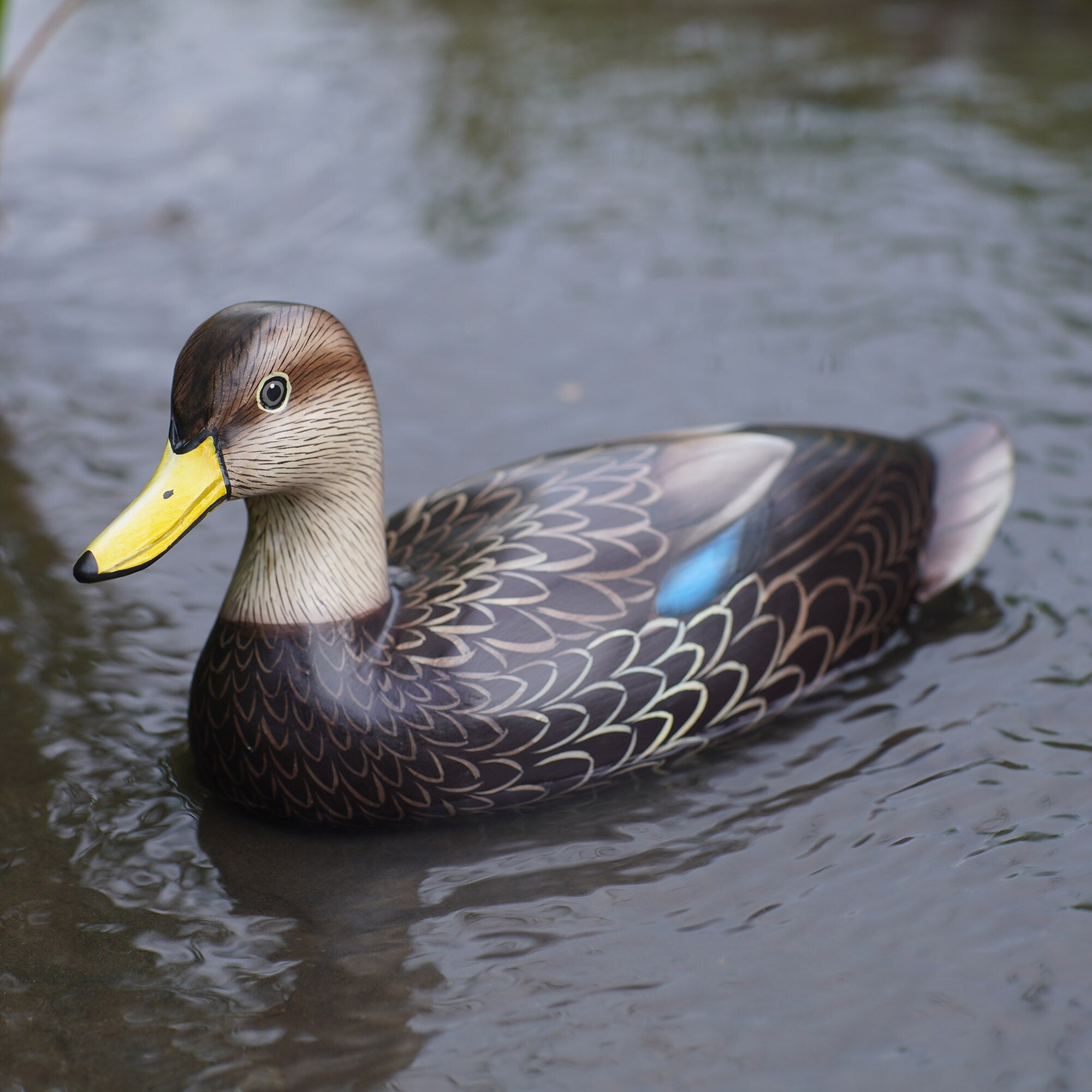 Novica Handmade Blue-Winged Teal Wood Statuette