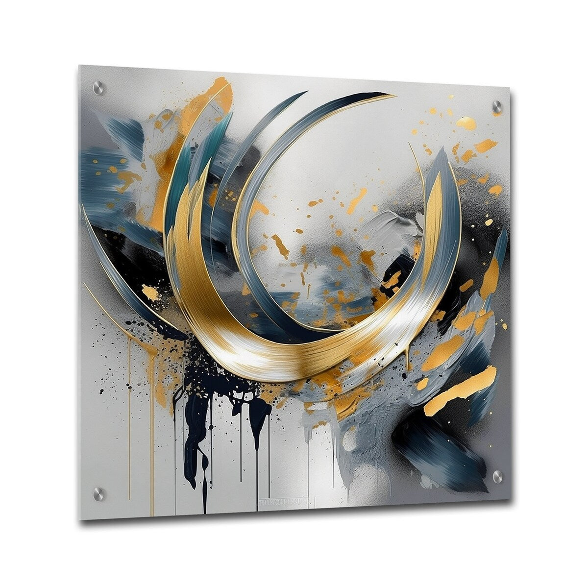 Designart Soft Colors Marble Abstract IV Abstract Marble Gloss Wall Decor - Modern Acrylic Wall Art For Hallway Decor