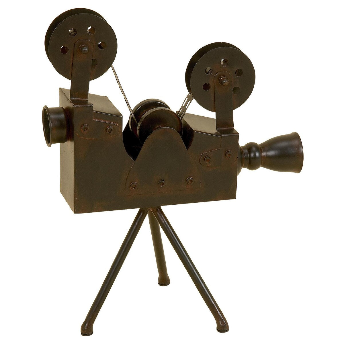 Metal Film Camera Decorative Sculpture - Brown - Roche River Decor