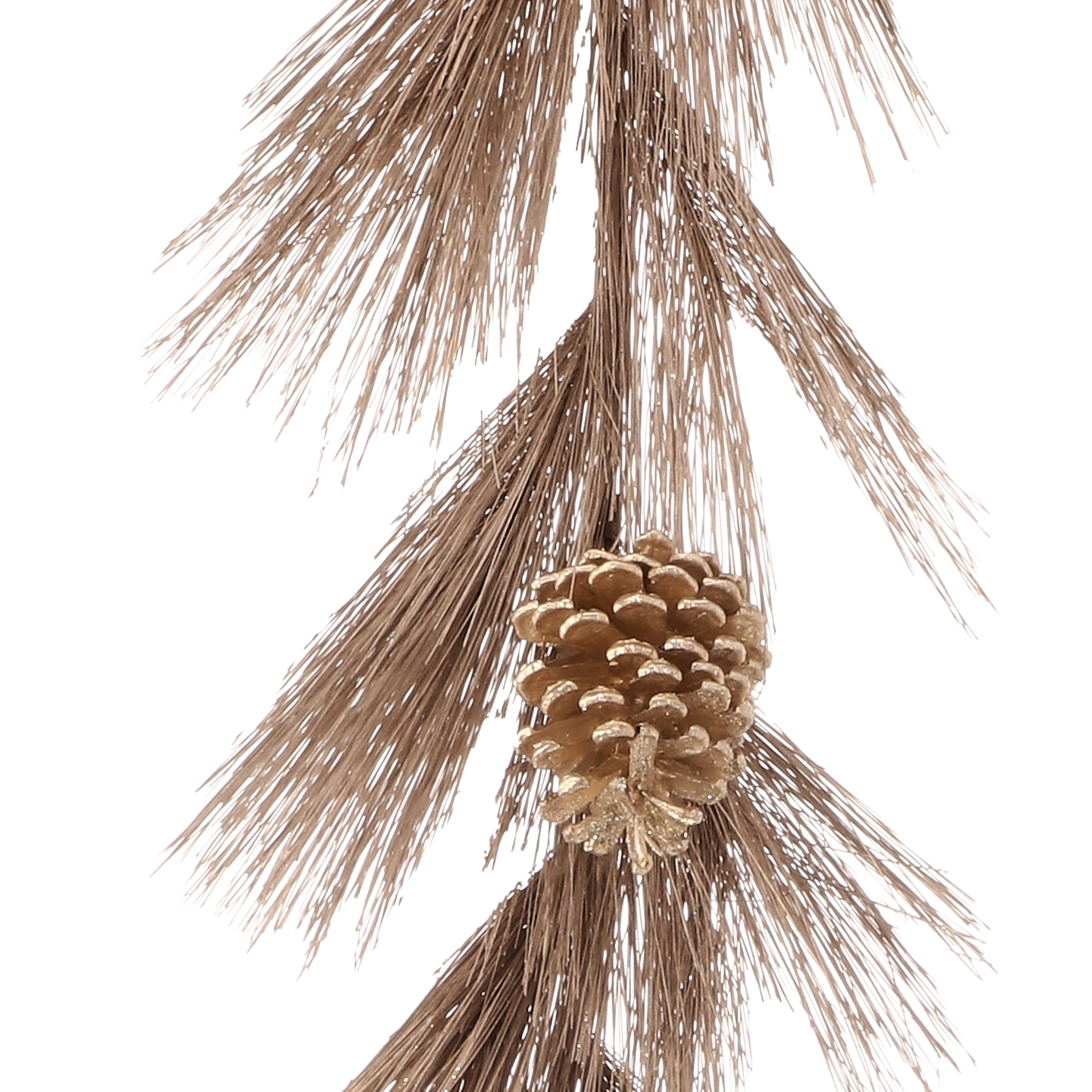 60 Metallic Long Needle Pine Garland With Pinecone - Silver - 60