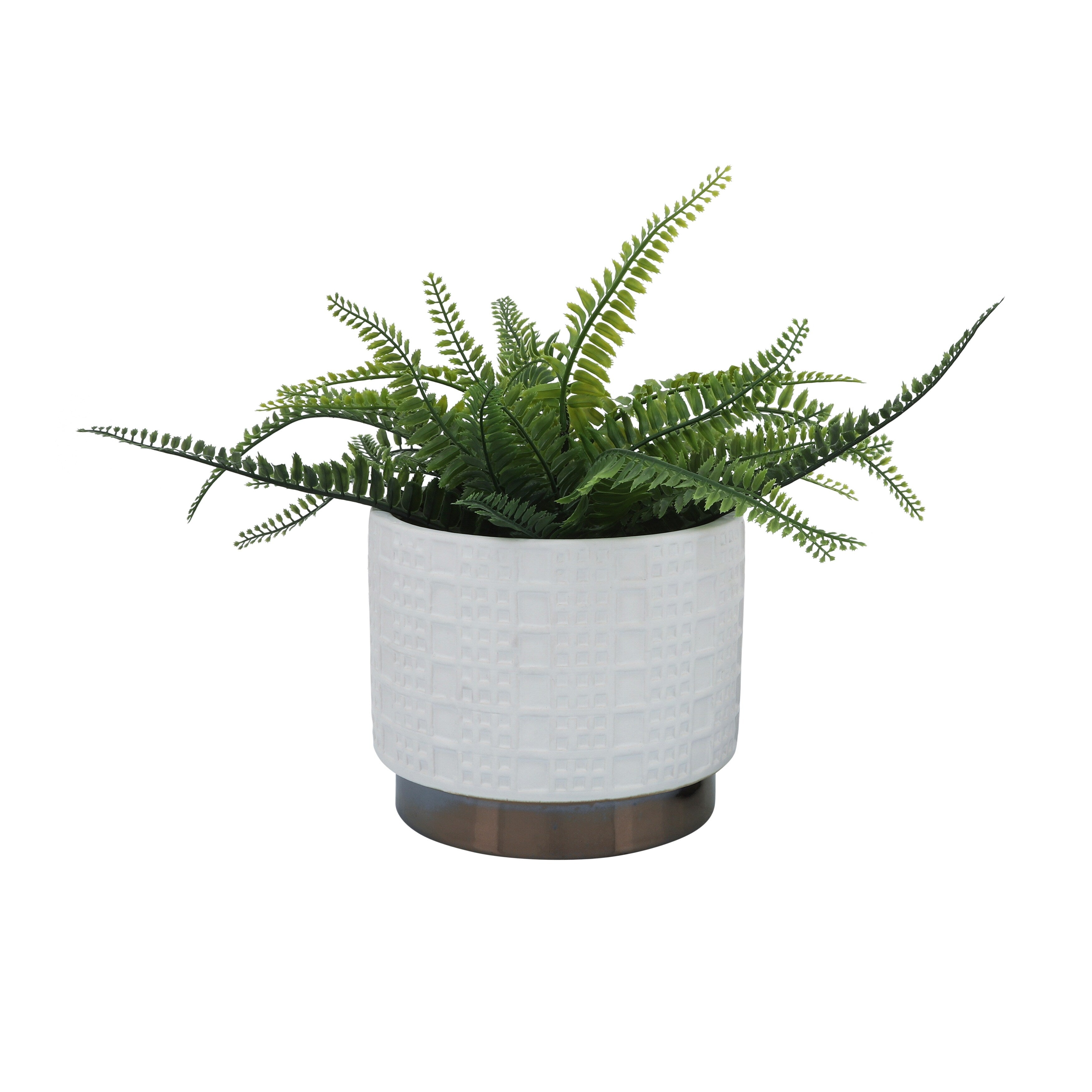 Sagebrook Home Modern Neutral Ceramic Planter Set of 2 - 8x8x7