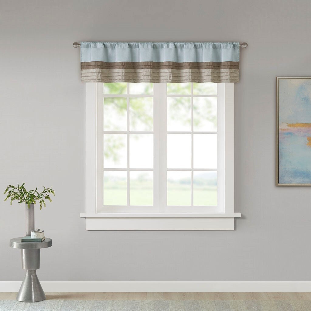 Gracie Mills Nixon Polyoni Pintuck Rod Pocket Window Valance