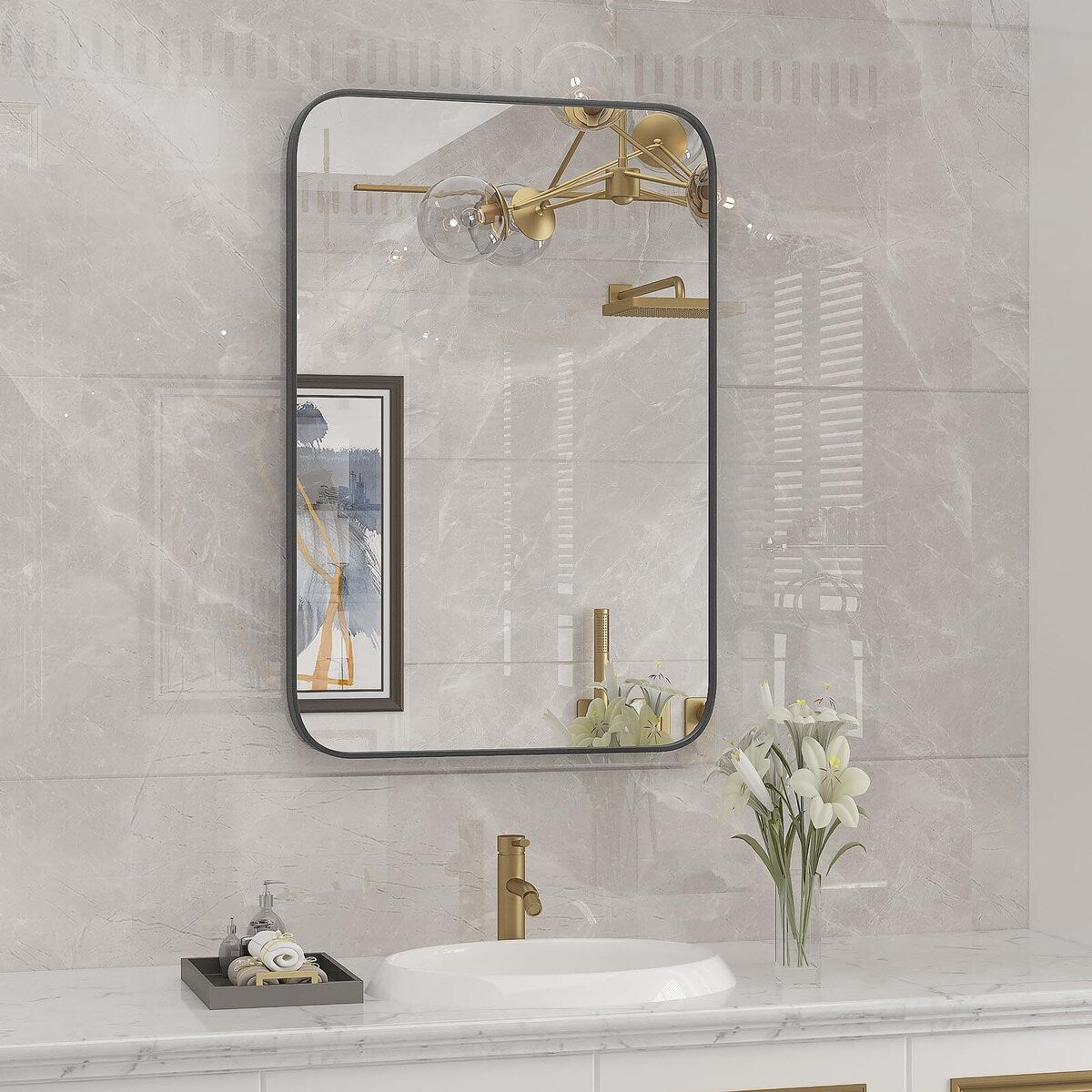 Wall-Mounted Mirrors - Premium Rectangular Bathroom Mirror