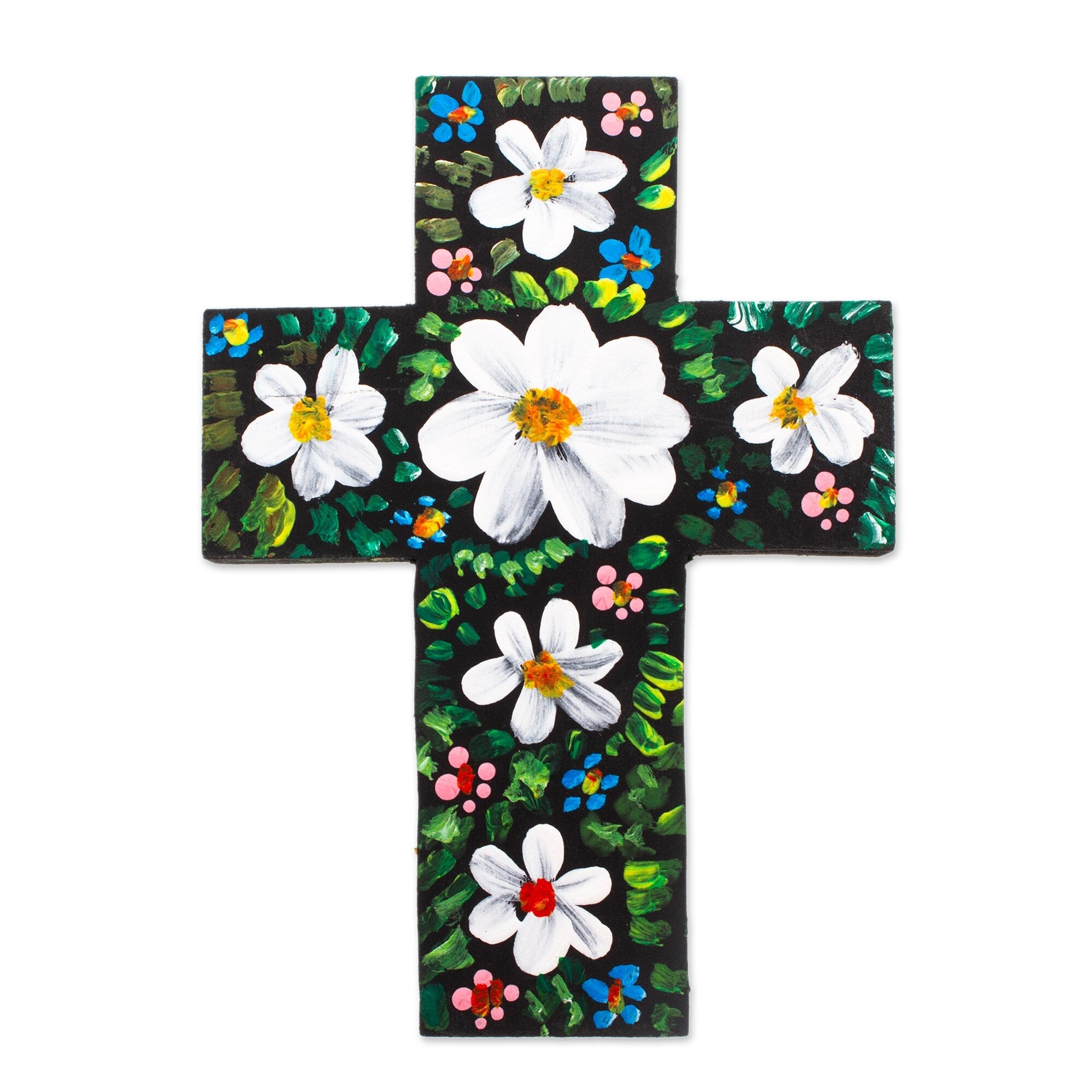 Novica Handmade Celestial Prayers Wood Cross