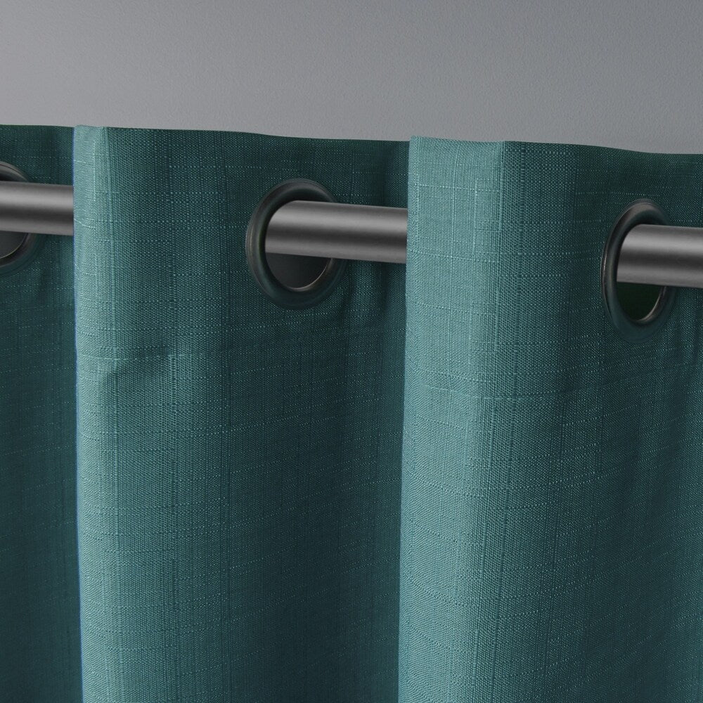 Porch & Den Sugar Creek Loha Grommet Top Linen Curtain Panel Pair