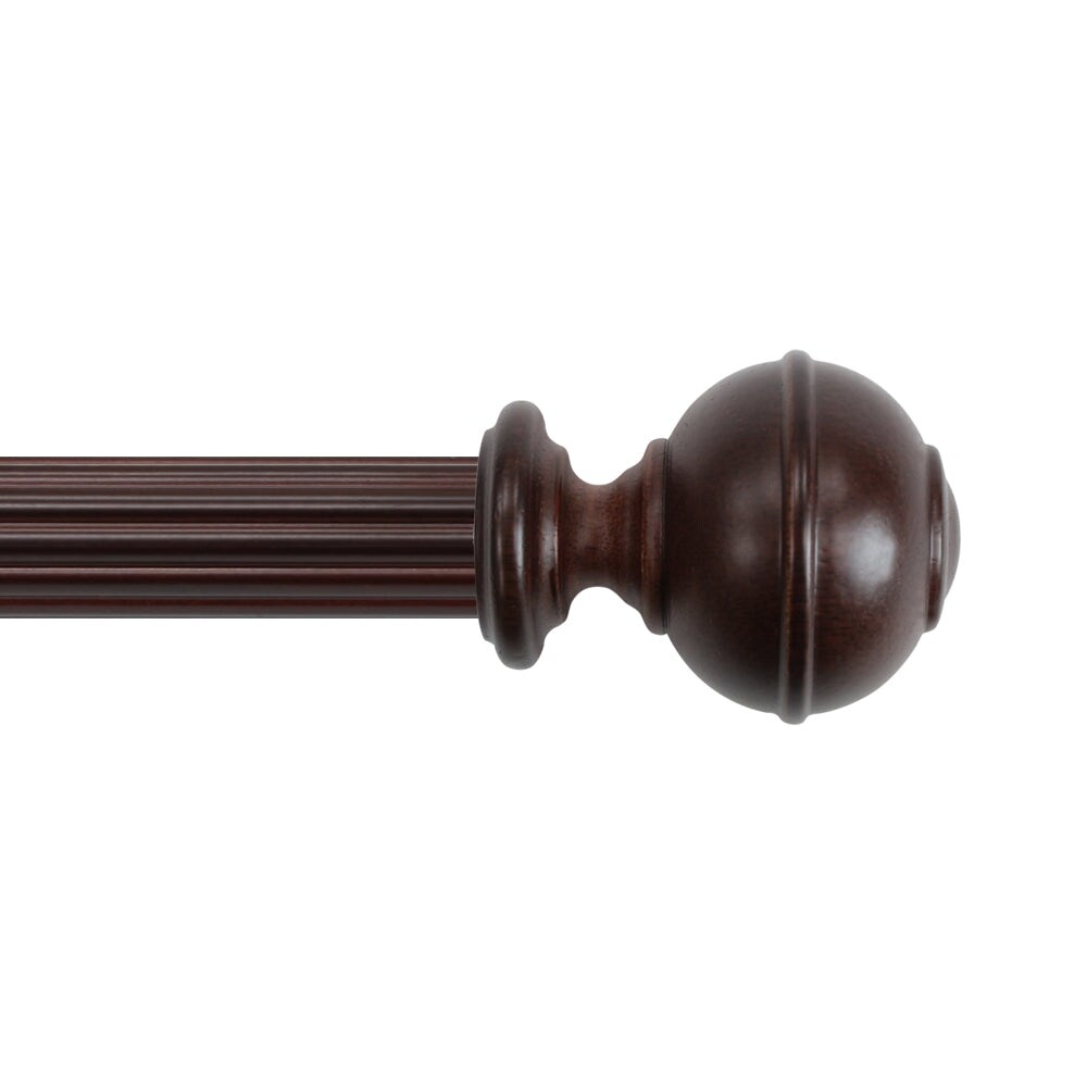 Mix & Match Wood Finials for Wood Curtain Rod (2-Pack)