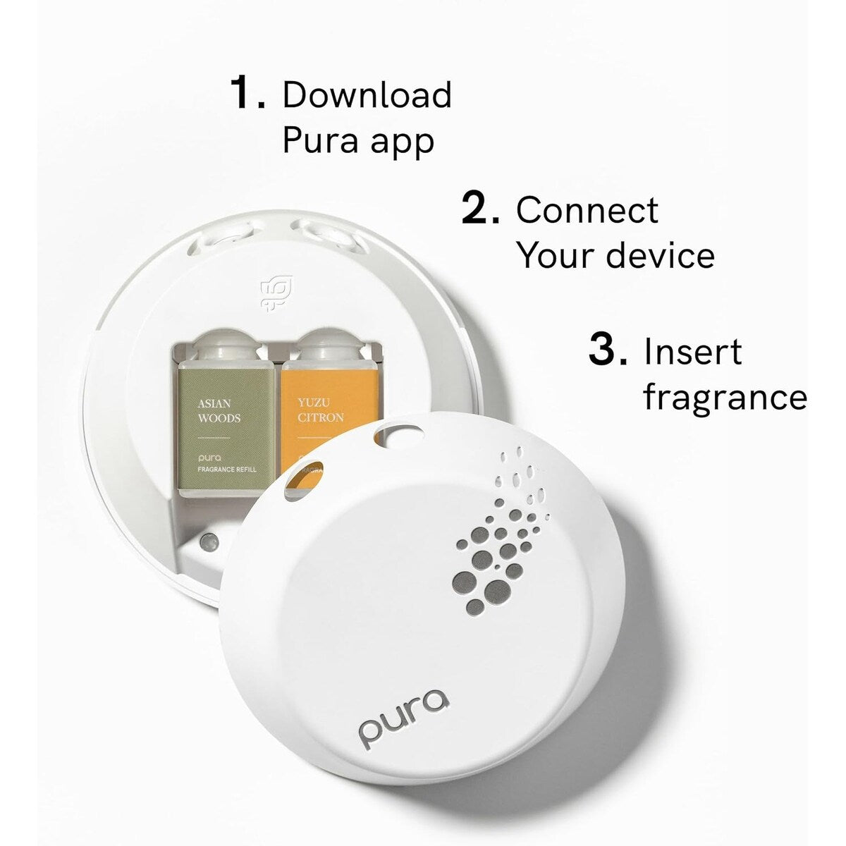 Pura Smart Fragrance Device V3 Starter Set (Asian Woods and Yuzu Citron)