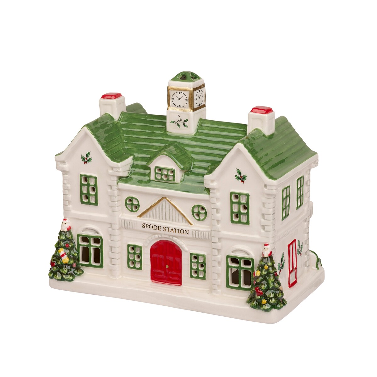 Spode Christmas Tree Village Train Station Miniature