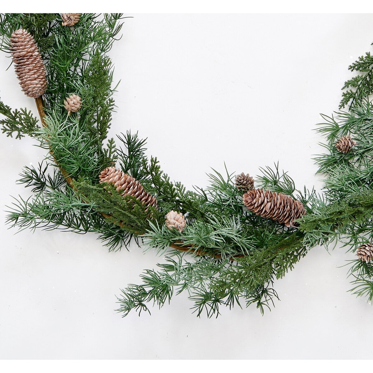 60 Artificial Christmas Mixed Pine and Pinecone Evergreen Garland - Green - 60