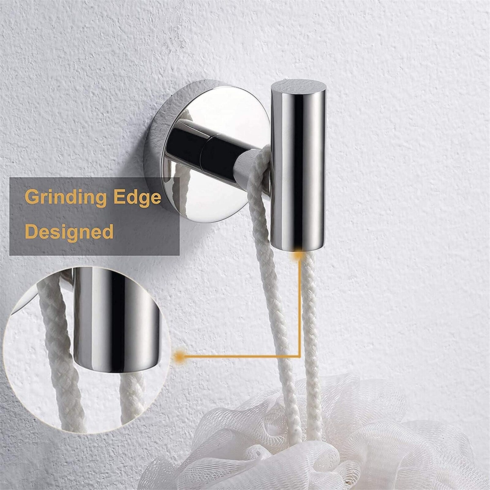 Bathroom Robe Hook Round Towel Hook in 304 Stainless Steel