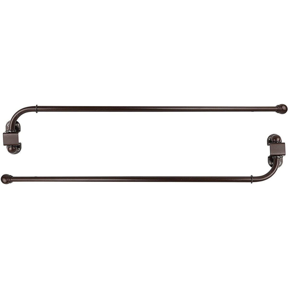 Adjustable Swing Arm Metal Window Curtain Rods (Set of 2)