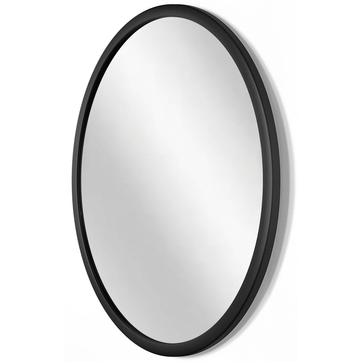 Nera Matte Black 22-inch Hanging Wall Mirror - 22 x 1.5 x 22