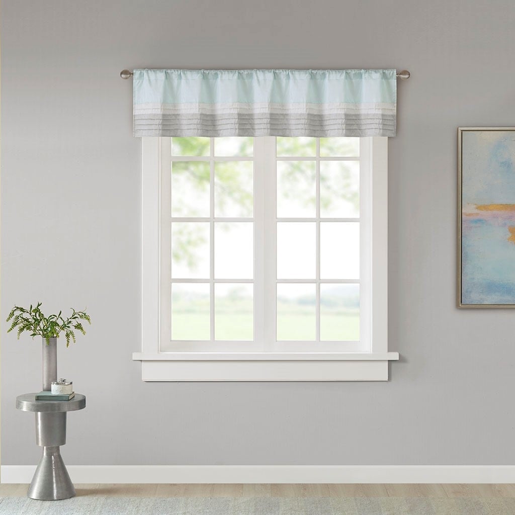 Gracie Mills Nixon Polyoni Pintuck Rod Pocket Window Valance