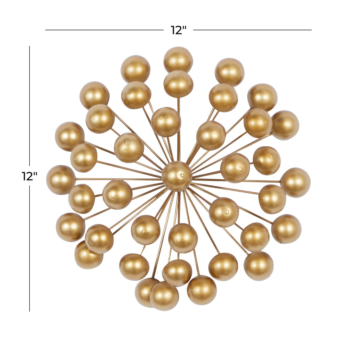 Metal Starburst Home Wall Decor with Orb Detailing - Gold - CosmoLiving by Cosmopolitan