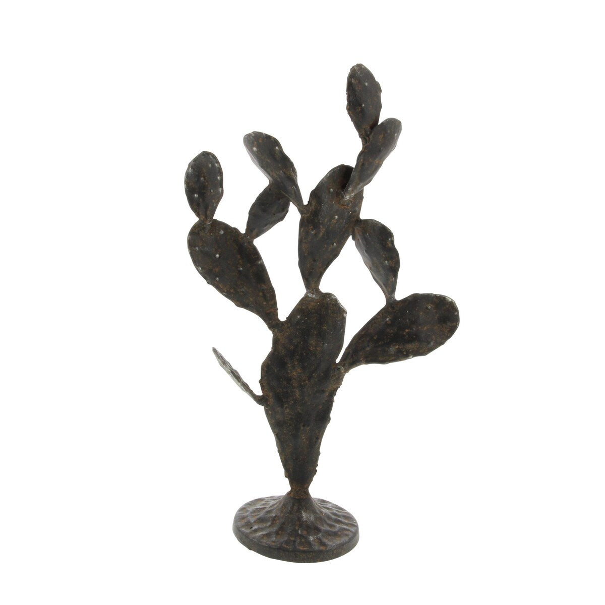 Metal Cactus Decorative Sculpture - Black - Roche River Decor