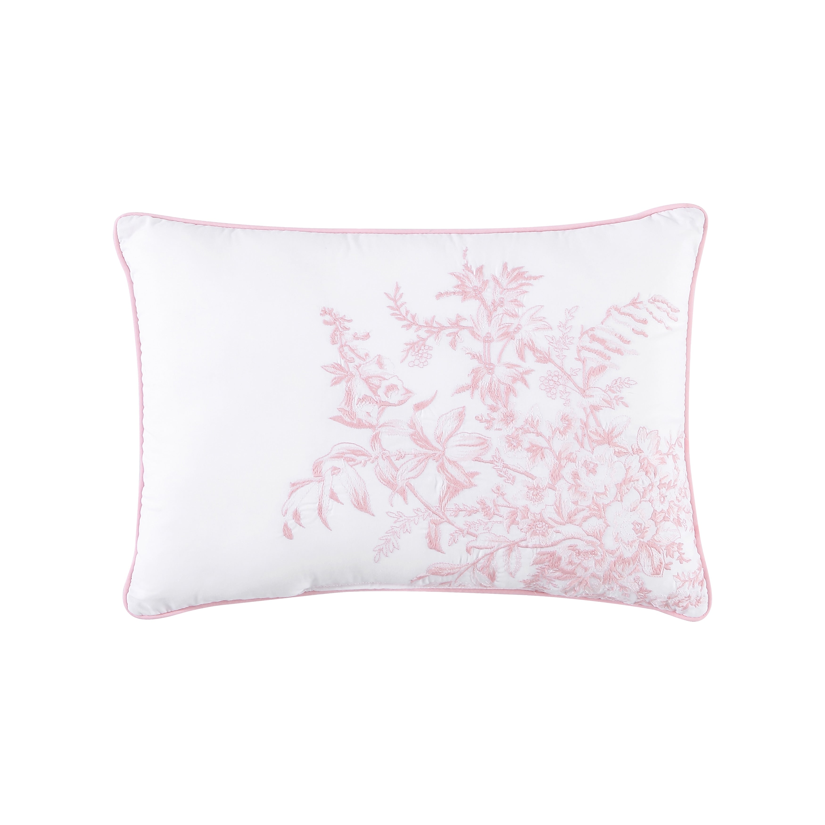 Laura Ashley Bedford Embroidered Cotton Throw Pillows