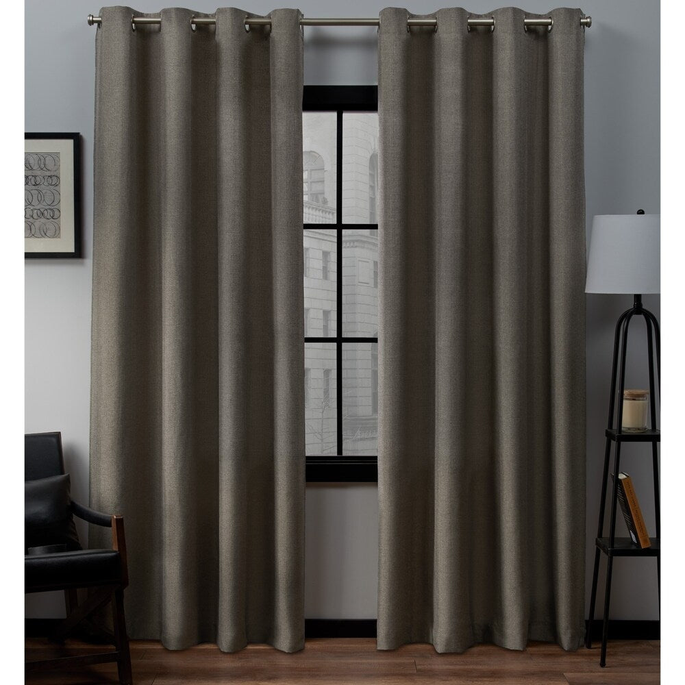 Porch & Den Sugar Creek Loha Grommet Top Linen Curtain Panel Pair