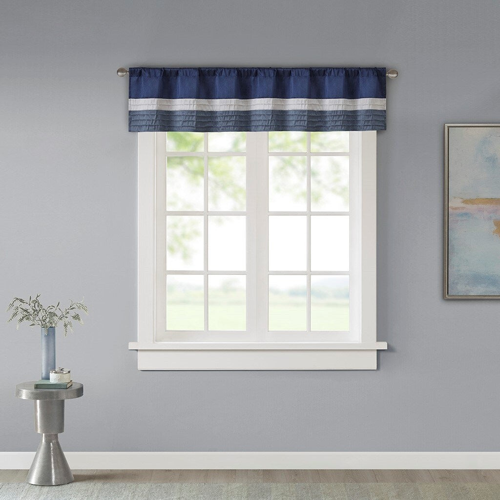 Gracie Mills Nixon Polyoni Pintuck Rod Pocket Window Valance