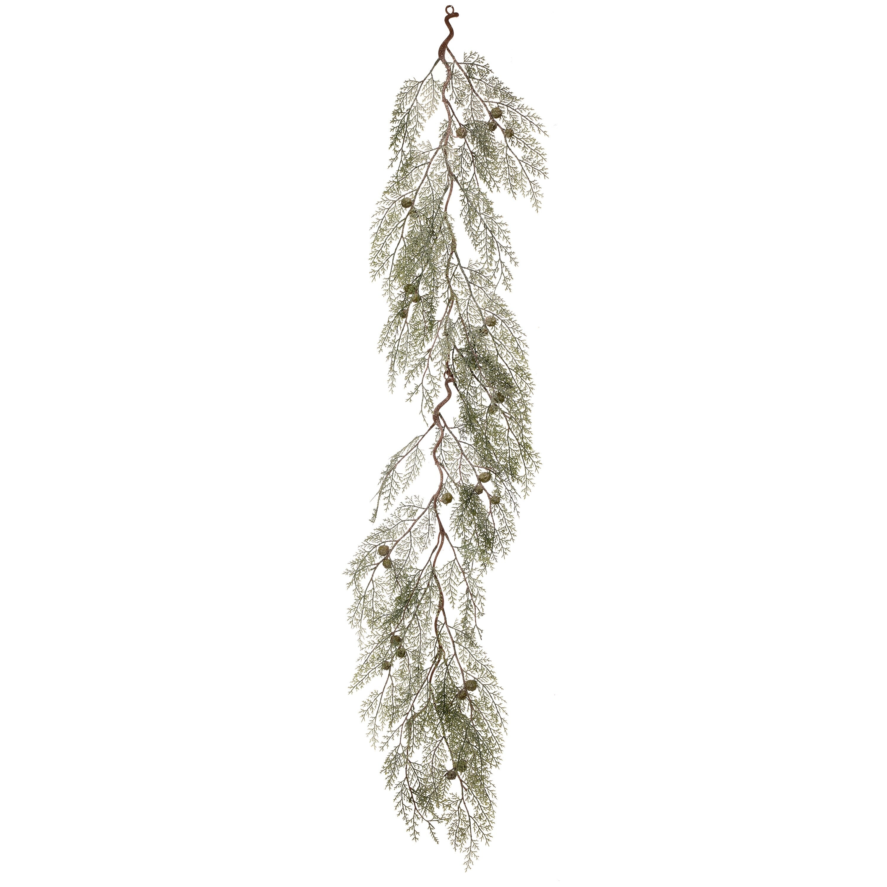 48 Plastic Winter Acacia Garland - Green - 48